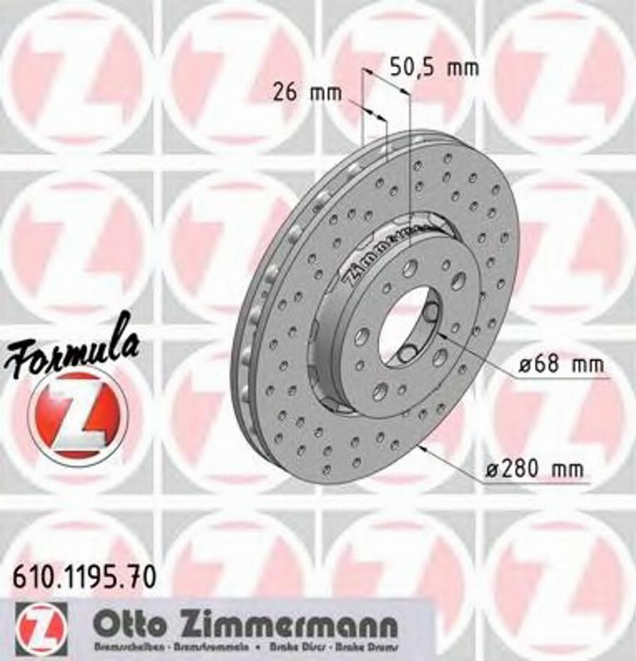 Zimmermann 610.1195.70 - Discofreno autozon.pro