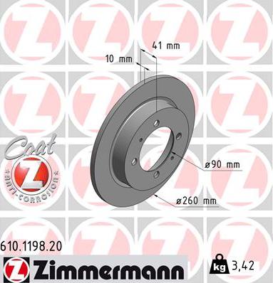 Zimmermann 610.1198.20 - Discofreno autozon.pro