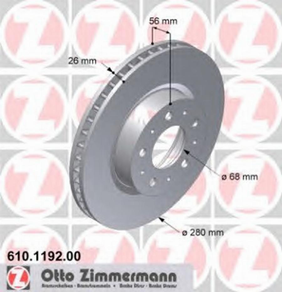 Zimmermann 610 1192 00 - Discofreno autozon.pro