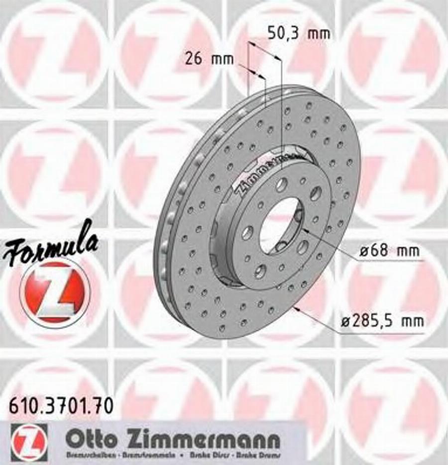 Zimmermann 610.3701.70 - Discofreno autozon.pro