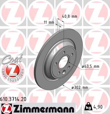 Zimmermann 610.3714.20 - Discofreno autozon.pro