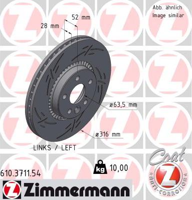 Zimmermann 610.3711.54 - Discofreno autozon.pro