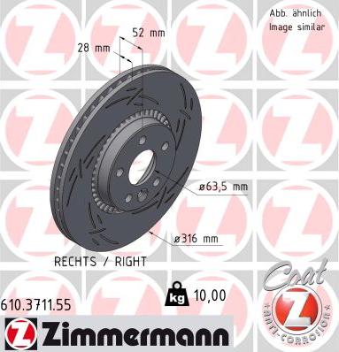 Zimmermann 610.3711.55 - Discofreno autozon.pro