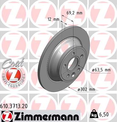 Zimmermann 610.3713.20 - Discofreno autozon.pro