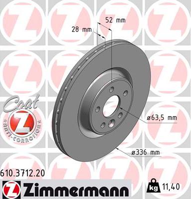 Zimmermann 610.3712.20 - Discofreno autozon.pro