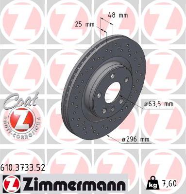 Zimmermann 610.3733.52 - Discofreno autozon.pro