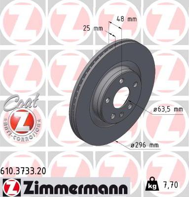 Zimmermann 610.3733.20 - Discofreno autozon.pro