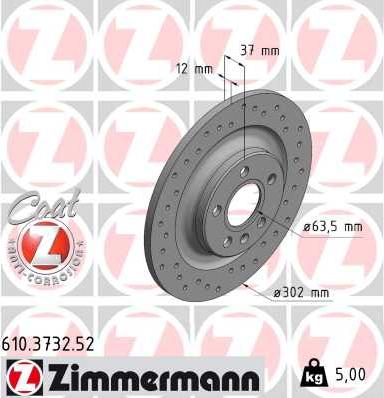 Zimmermann 610.3732.52 - Discofreno autozon.pro