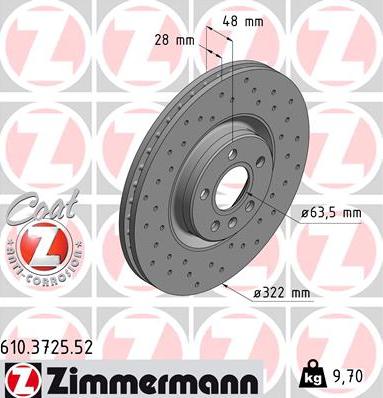 Zimmermann 610.3725.52 - Discofreno autozon.pro