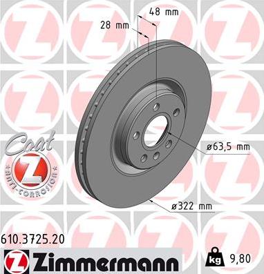 Zimmermann 610.3725.20 - Discofreno autozon.pro