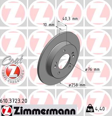 Zimmermann 610.3723.20 - Discofreno autozon.pro