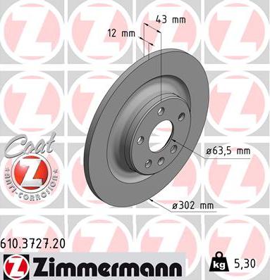 Zimmermann 610.3727.20 - Discofreno autozon.pro