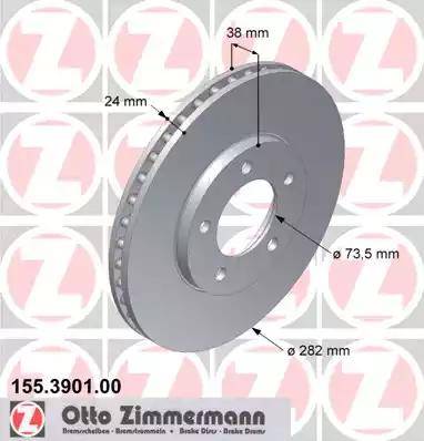 Zimmermann 155.3901.00 - Discofreno autozon.pro