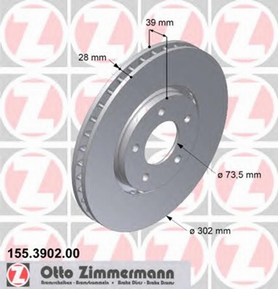 Zimmermann 155.3902.00 - Discofreno autozon.pro