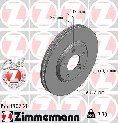 Zimmermann 155.3902.20 - Discofreno autozon.pro