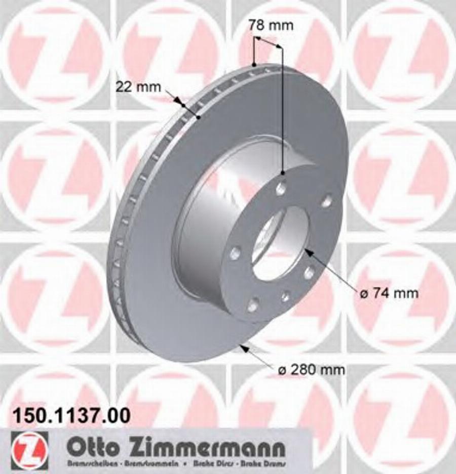 Zimmermann 150 1137 00 - Discofreno autozon.pro