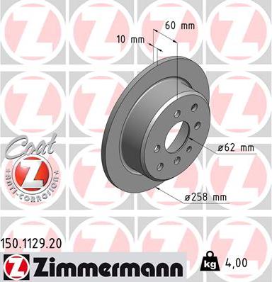 Zimmermann 150.1129.20 - Discofreno autozon.pro