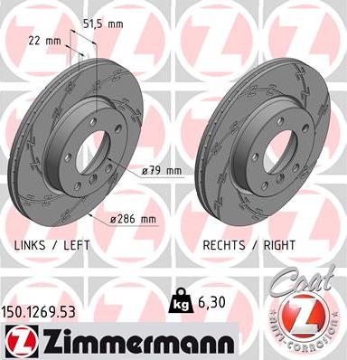 Zimmermann 150.1269.53 - Discofreno autozon.pro