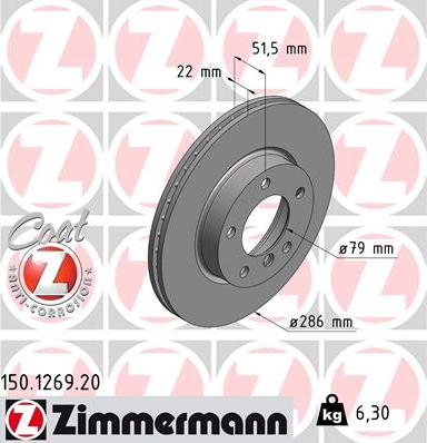 Zimmermann 150.1269.20 - Discofreno autozon.pro