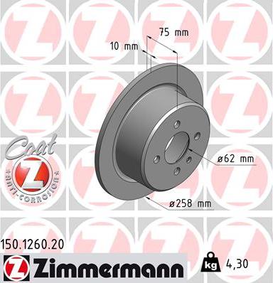 Zimmermann 150.1260.20 - Discofreno autozon.pro