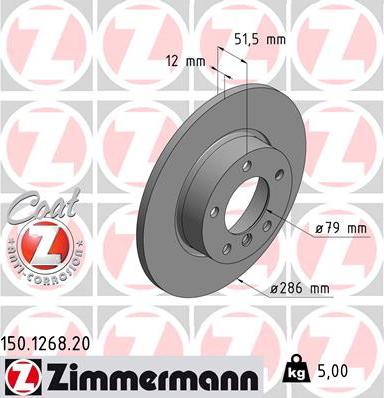 Zimmermann 150.1268.20 - Discofreno autozon.pro