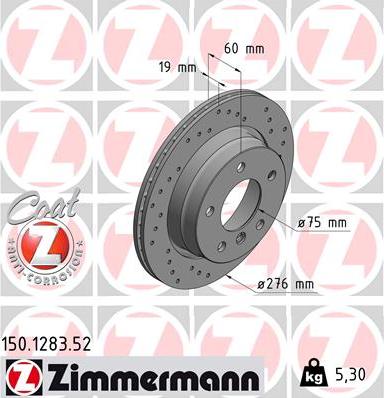 Zimmermann 150.1283.52 - Discofreno autozon.pro