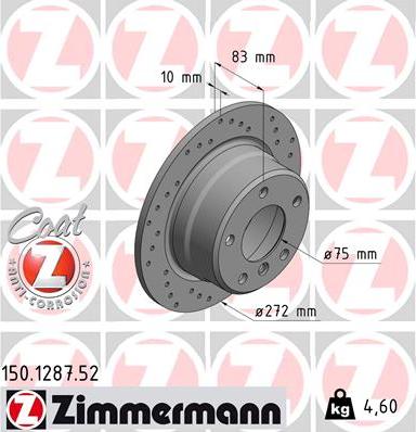 Zimmermann 150.1287.52 - Discofreno autozon.pro