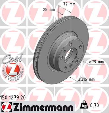 Zimmermann 150.1279.20 - Discofreno autozon.pro