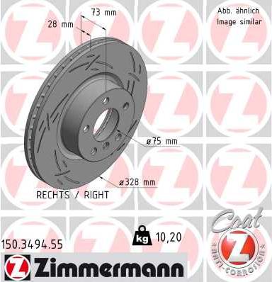 Zimmermann 150.3494.55 - Discofreno autozon.pro