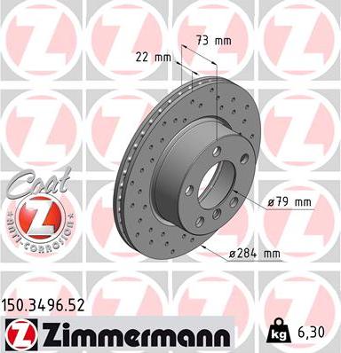 Zimmermann 150.3496.52 - Discofreno autozon.pro