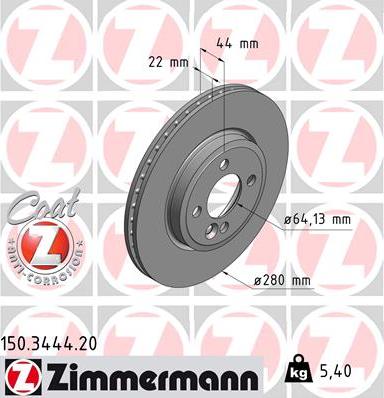 Zimmermann 150.3444.20 - Discofreno autozon.pro