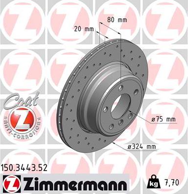 Zimmermann 150.3443.52 - Discofreno autozon.pro