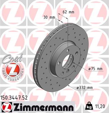 Zimmermann 150.3447.52 - Discofreno autozon.pro