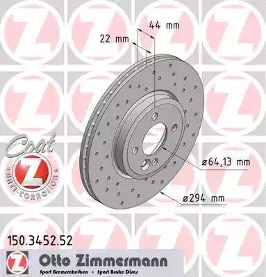 Zimmermann 150.3452.52 - Discofreno autozon.pro