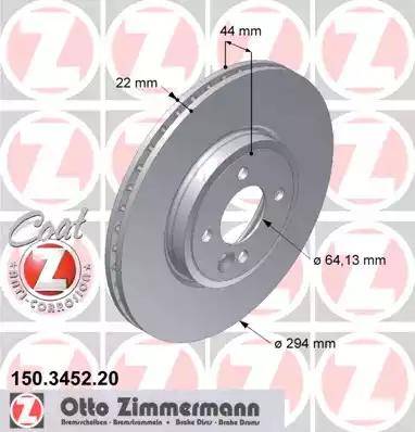 Zimmermann 150.3452.20 - Discofreno autozon.pro