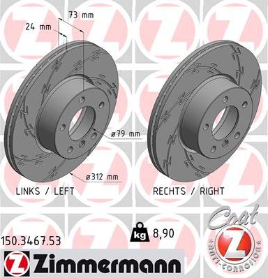 Zimmermann 150.3467.53 - Discofreno autozon.pro