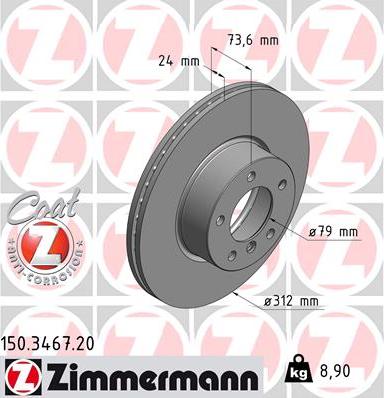 Zimmermann 150.3467.20 - Discofreno autozon.pro