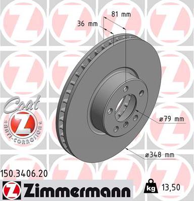 Zimmermann 150.3406.20 - Discofreno autozon.pro