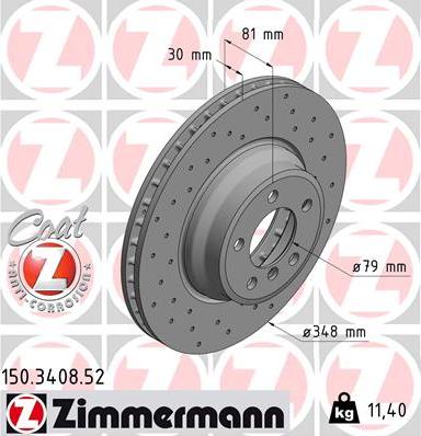 Zimmermann 150.3408.52 - Discofreno autozon.pro