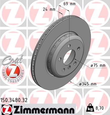 Zimmermann 150.3480.32 - Discofreno autozon.pro