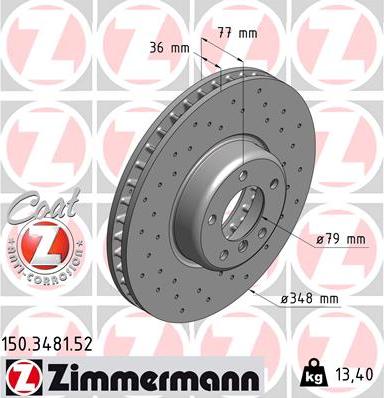 Zimmermann 150.3481.52 - Discofreno autozon.pro