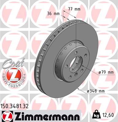 Zimmermann 150.3481.32 - Discofreno autozon.pro