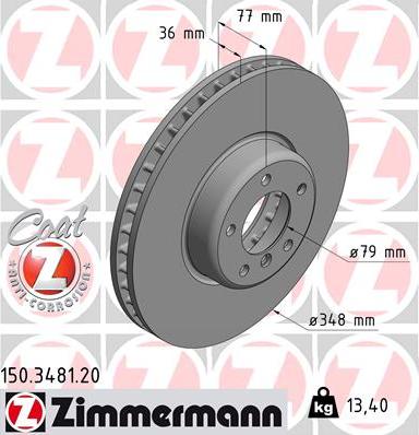 Zimmermann 150.3481.20 - Discofreno autozon.pro