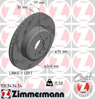 Zimmermann 150.3434.54 - Discofreno autozon.pro