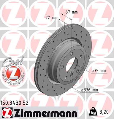 Zimmermann 150.3430.52 - Discofreno autozon.pro