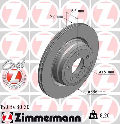 Zimmermann 150.3430.20 - Discofreno autozon.pro