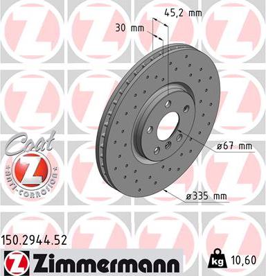 Zimmermann 150.2944.52 - Discofreno autozon.pro