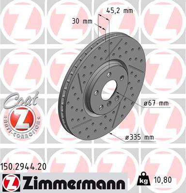 Zimmermann 150.2944.20 - Discofreno autozon.pro