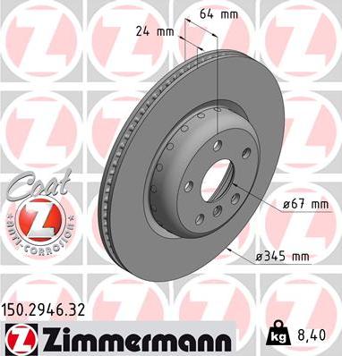 Zimmermann 150.2946.32 - Discofreno autozon.pro