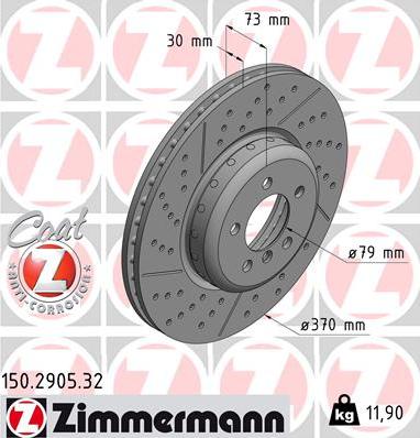 Zimmermann 150.2905.32 - Discofreno autozon.pro